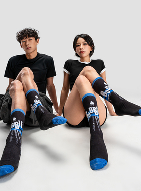 BOBBIE BURNS袜子男袜长筒彩色袜子女袜潮袜冬季堆堆袜潮流街舞袜