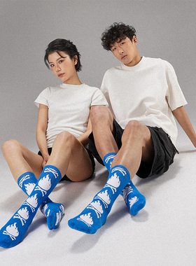 BOBBIE BURNS袜子男女袜潮流街舞袜耐磨抑菌中筒袜透气棉袜运动袜