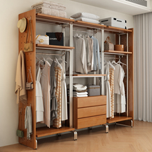 金属衣柜洞洞板实木2025新款爆款卧室家用铁艺钢架结构定制衣帽间