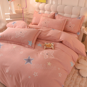 秋天冬季 2025新品 7斤加厚全棉磨毛四件套纯棉被套床笠款 床上用品