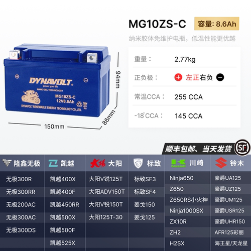 猛狮摩托车电瓶SPEEDFIGHT标志SF3 SF4 150 120Peugeot标志姜戈