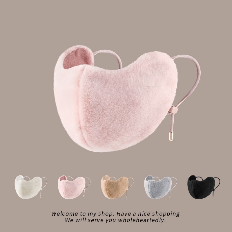 口罩加厚防风保暖女高颜值秋冬季加绒显脸小骑行防寒防风面罩高档