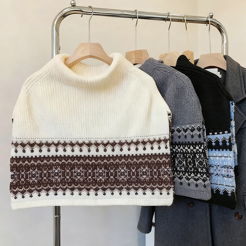 披肩围脖法式复古高领针织套头围巾女秋冬氛围感圣诞通勤外搭斗篷