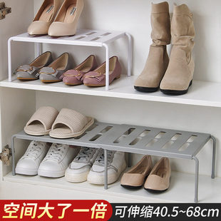 厨具收纳神器多功能可伸缩分层鞋架家用门口省空间置物架宿舍鞋柜