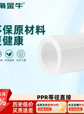 金角金牛ppr等径直接4分20 6分25 1寸32 自来水水管配件接头家用