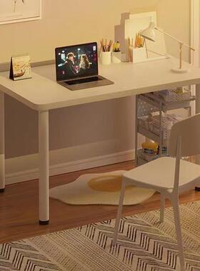 饰品白色桌子极简风家用小型吃饭台卧室化妆桌出租屋学生收纳拉车