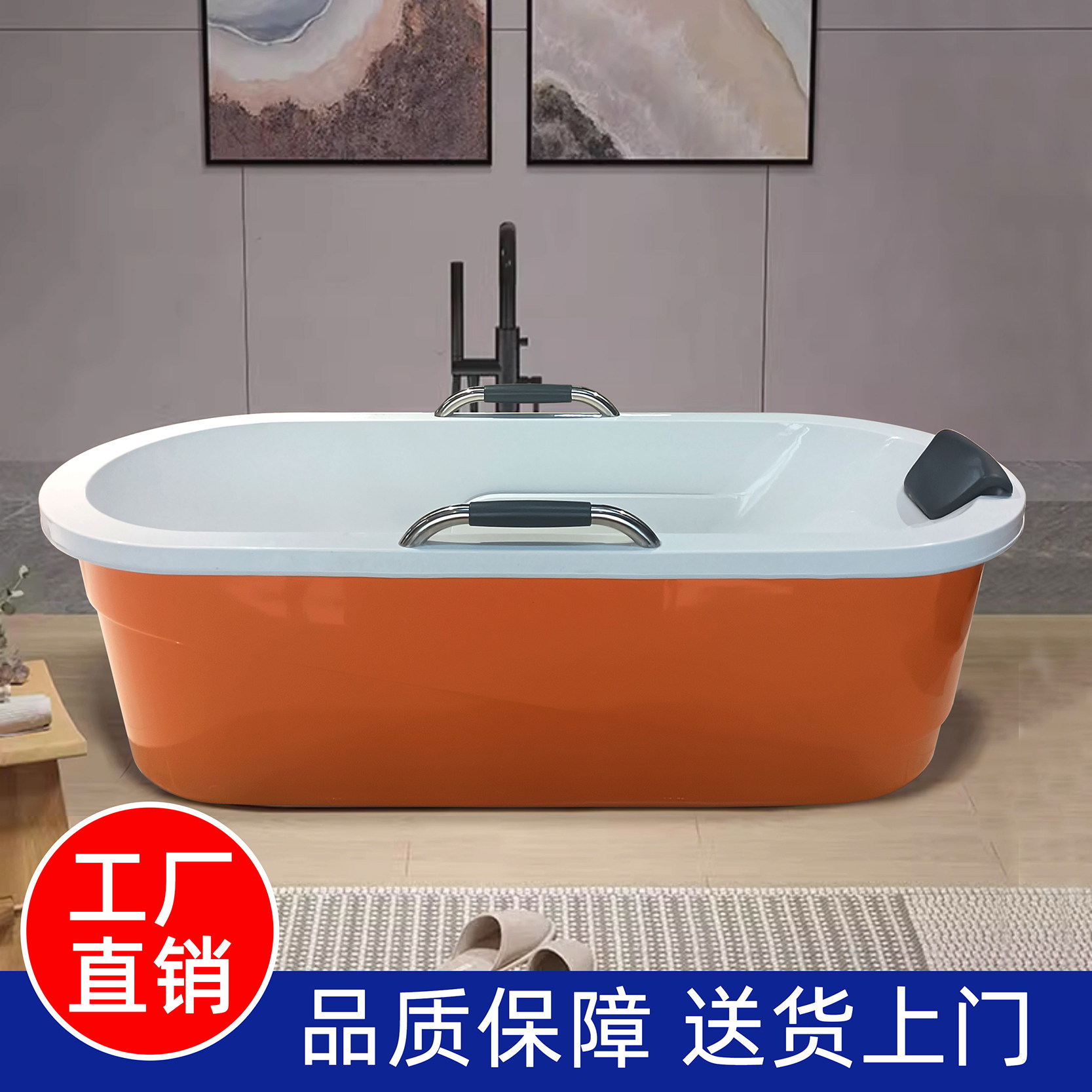 美容院SPA水疗会所1.7米一体亚克力浴缸酒店民宿泡澡桶工厂家直销