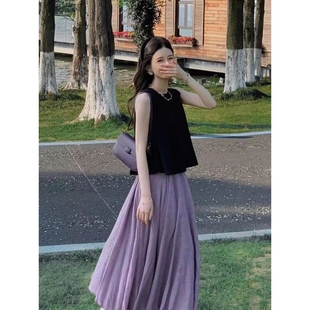 套装 夏装 裙子时尚 搭配一整套韩剧女主穿搭法式 女 甜美温柔风娃娃衫