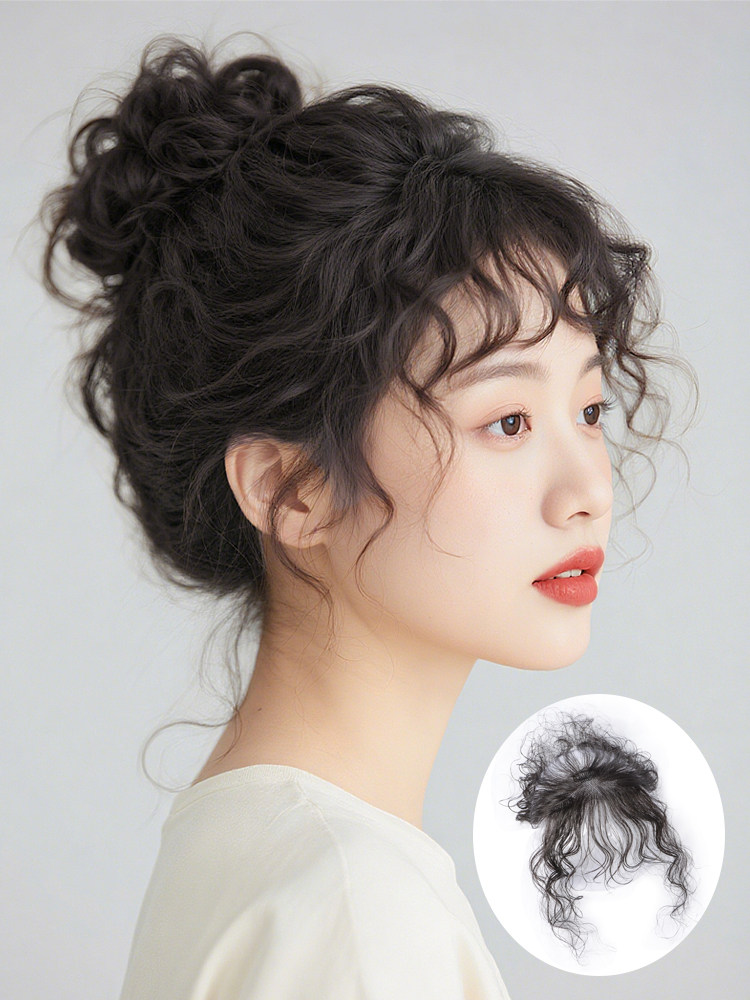 假发女片头顶补发真发轻薄无痕遮前额发际线卷发片胎毛刘海假发片,美发护发/假发,刘海片,淘宝优惠券,粉丝福利购,淘宝优惠卷