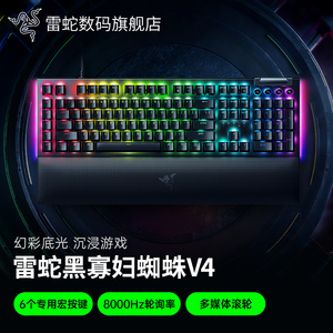 Razer雷蛇黑寡妇蜘蛛V4段落线性幻彩电竞电脑游戏有线机械键盘