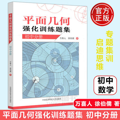 平面几何强化训练题集 初中分册 初中通用初一二三七八九年级355道新编初中几何题 解题技巧 初中高训练价值原创题万喜人 中科大