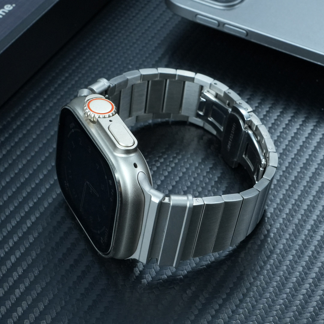 适用Apple Watch Ultra2/Ultra1运动表带 49mm男款不锈钢金属表带  苹果手表S10 S9 S8 S7智能手表腕带