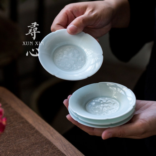 湖田陶瓷功夫创意防烫隔热茶杯托