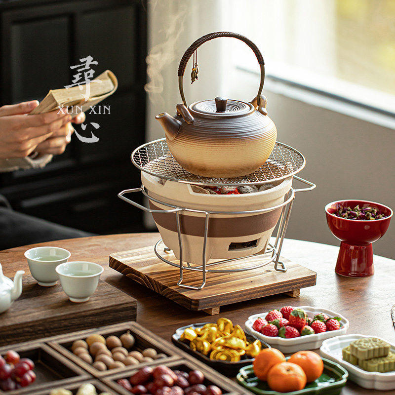 围炉煮茶套装炭炉家用室内碳火烧烤茶炉户外罐罐茶煮茶器茶壶网红,餐饮具,煮茶炉,淘宝优惠券,粉丝福利购,淘宝优惠卷