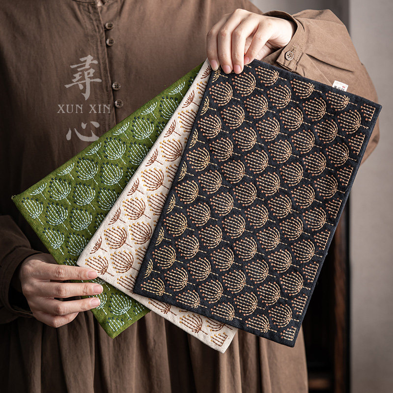 寻心国风刺绣蒲公英茶席扎染帆布干泡席垫复古家用茶桌防烫隔热垫,餐饮具,茶道/零配,淘宝优惠券,粉丝福利购,淘宝优惠卷