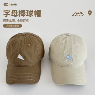 CKDH户外山系刺绣棒球帽男女2026春夏新款大头围鸭舌帽登山徒步帽
