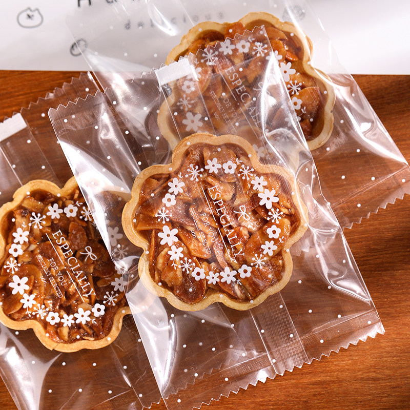 樱花糯米船包装袋牛轧饼干炒酸奶机封袋曲奇雪花酥袋子透明花环