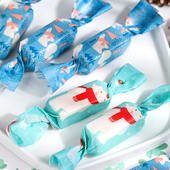 卡通糖纸包装 纸糯米纸手工清新糖果蓝色北极熊用纸 纸牛轧糖果包装