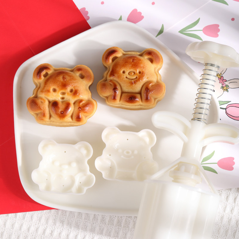 卡通50克月饼绿豆糕模具熊