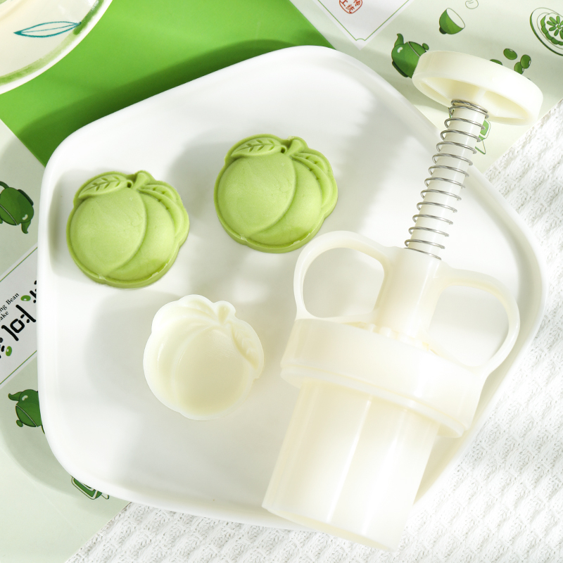 25克30g迷你冰皮月饼绿豆糕点磨具升级定量推筒手压模子青梅雪芽