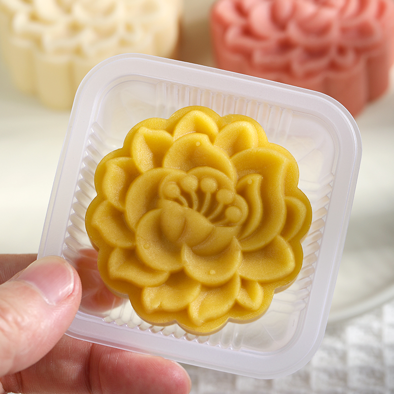 冰皮月饼模具食品手压定量可调厚商用63g克立体牡丹花绿豆糕磨具