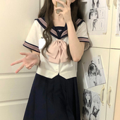 套装 秋柚语 基础款 水手服jk制服校供学院风短袖 原创正版