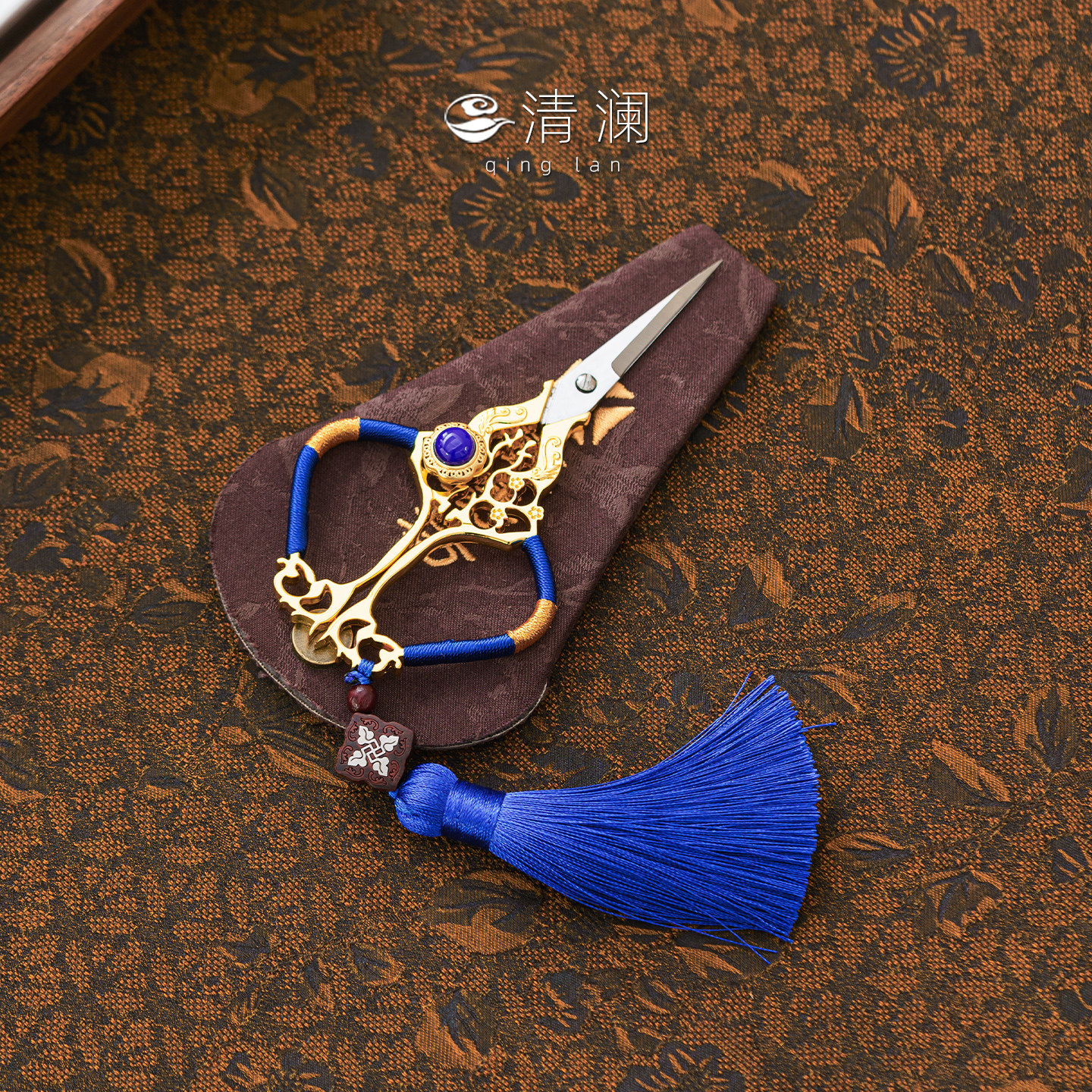 清澜不锈钢茶剪高端中式小剪刀图片