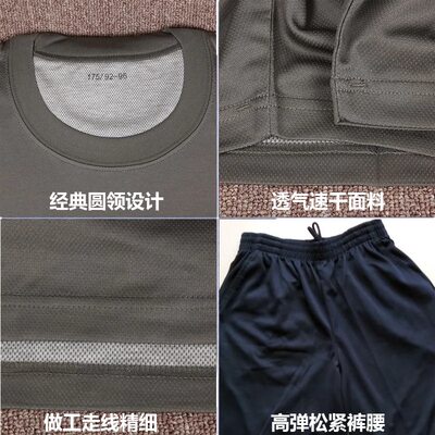 正品原厂3543体能训练服套装夏体能服短袖上衣运动体能短裤t恤男