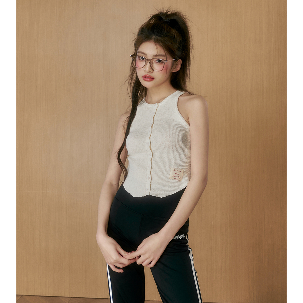 SAMEASME辣妹排扣针织背心