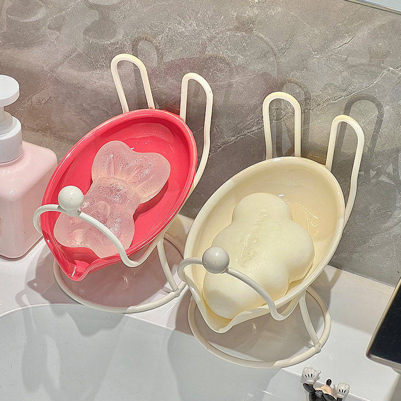 轻奢香皂盒沥水香皂架公主风卡通皂盒家用浴室卫生间铁艺收纳架,收纳整理,路由器收纳盒/架,淘宝优惠券,粉丝福利购,淘宝优惠卷