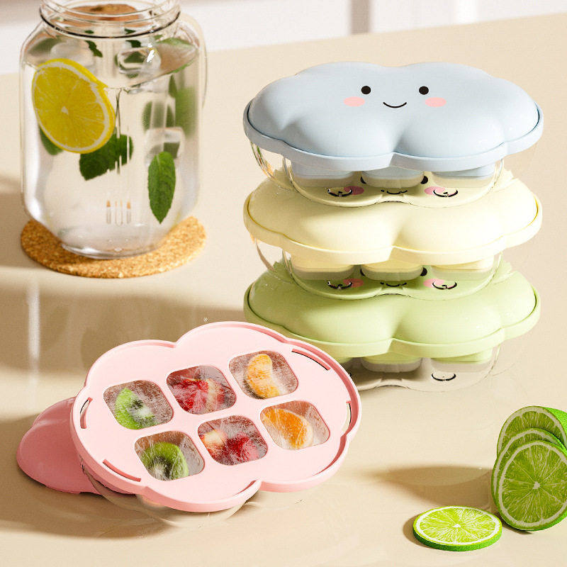 2024款按压冰格硅胶冰块模具6格制冰盒家用带盖方形冰模储冰盒收,厨房/烹饪用具,冰格/制冰袋,淘宝优惠券,粉丝福利购,淘宝优惠卷