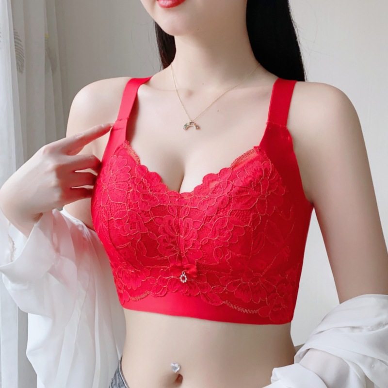 2025新款红色本命年修身内衣显小超薄副乳托大胸防下垂婚庆爆款,女士内衣/男士内衣/家居服,少女文胸,淘宝优惠券,粉丝福利购,淘宝优惠卷