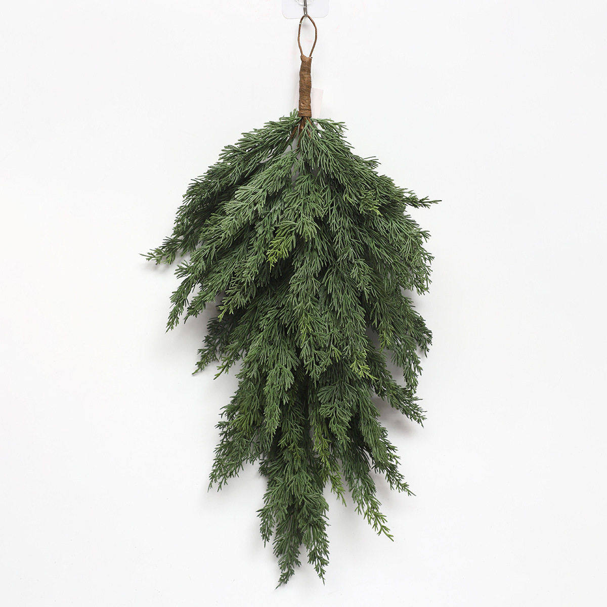 仿真圣诞节松针壁挂 家居装饰挂饰藤条 圣诞仿真PE藤条绿色松针