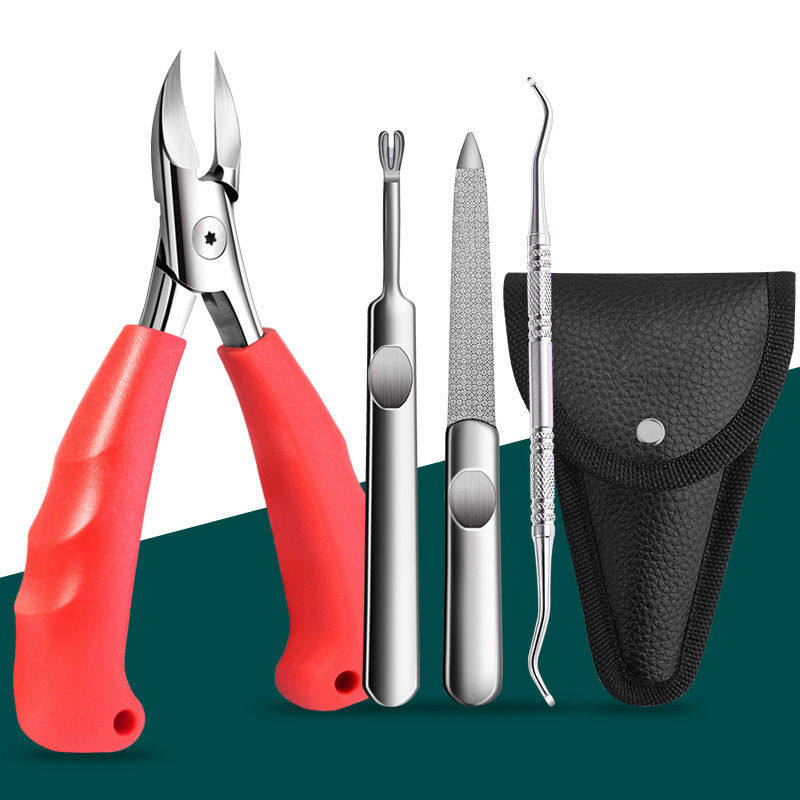 不锈钢鹰嘴钳4件套死皮叉嵌甲钳指甲刀大号甲沟钳专用修脚刀工具,家庭/个人清洁工具,指甲钳,淘宝优惠券,粉丝福利购,淘宝优惠卷