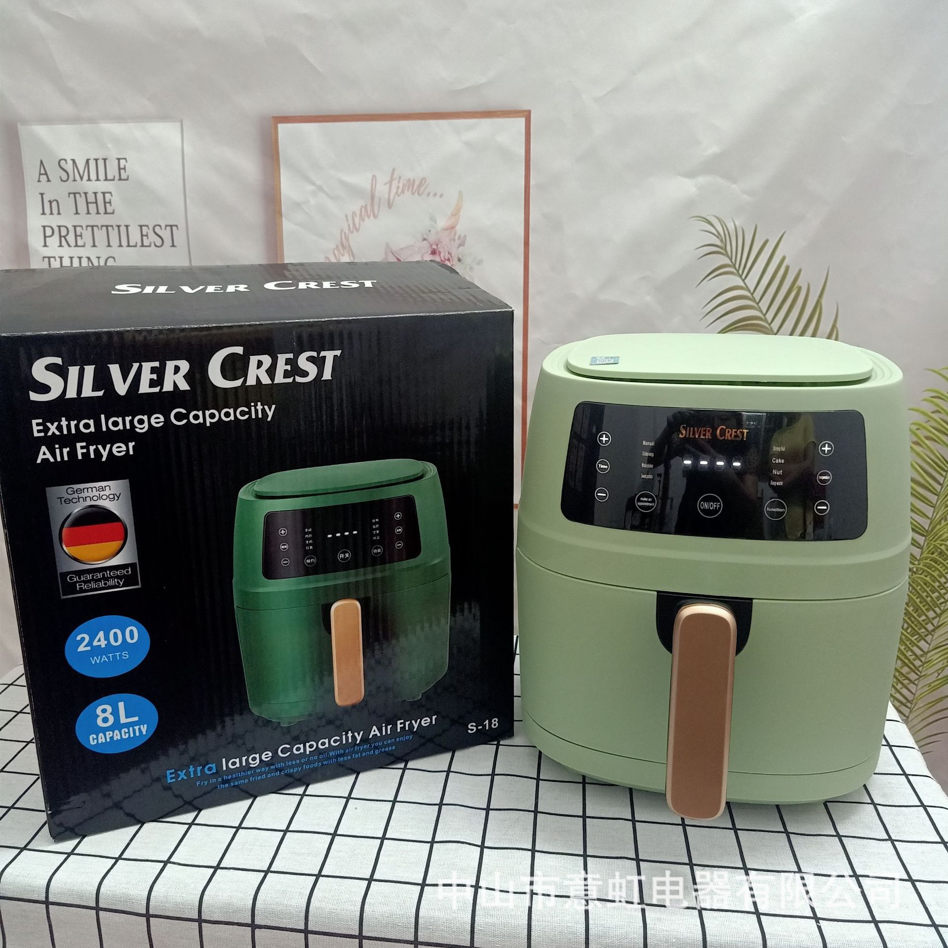 2025新款8LAir fryer薯条机SILVER CREST空气炸锅健康油炸神器