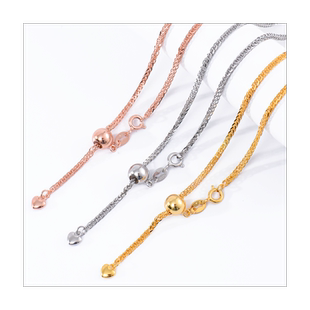 肖邦项链S925银项链女锁骨链999纯银足银可调节毛衣链长款银链子