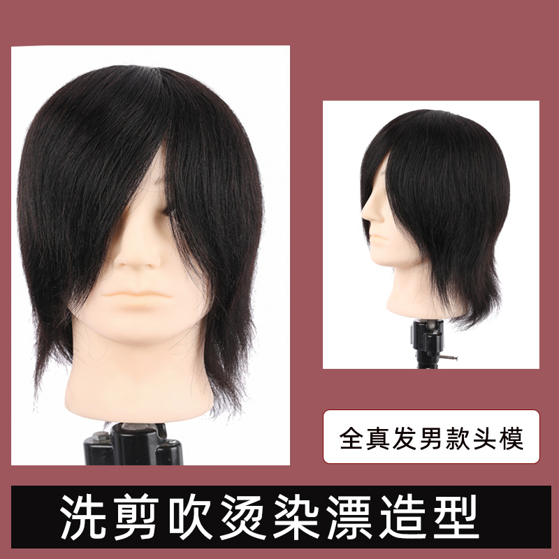 艾蕾儿男士头模全真发可烫染造型