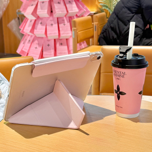 适配于苹果2025iPadAir7镂空笔槽Pro11英寸3 6十代10.9磨砂加厚背板11代iPad平板保护套壳 Y磁吸搭扣笔袋Air5