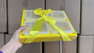 盒收纳塑料盒 4个迷你保鲜盒水果食物分装 无外盒发货 0.5L