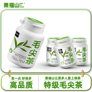 景福山毛尖茶特级明前毛尖绿茶新茶头采嫩芽春茶叶浓香型罐装15g