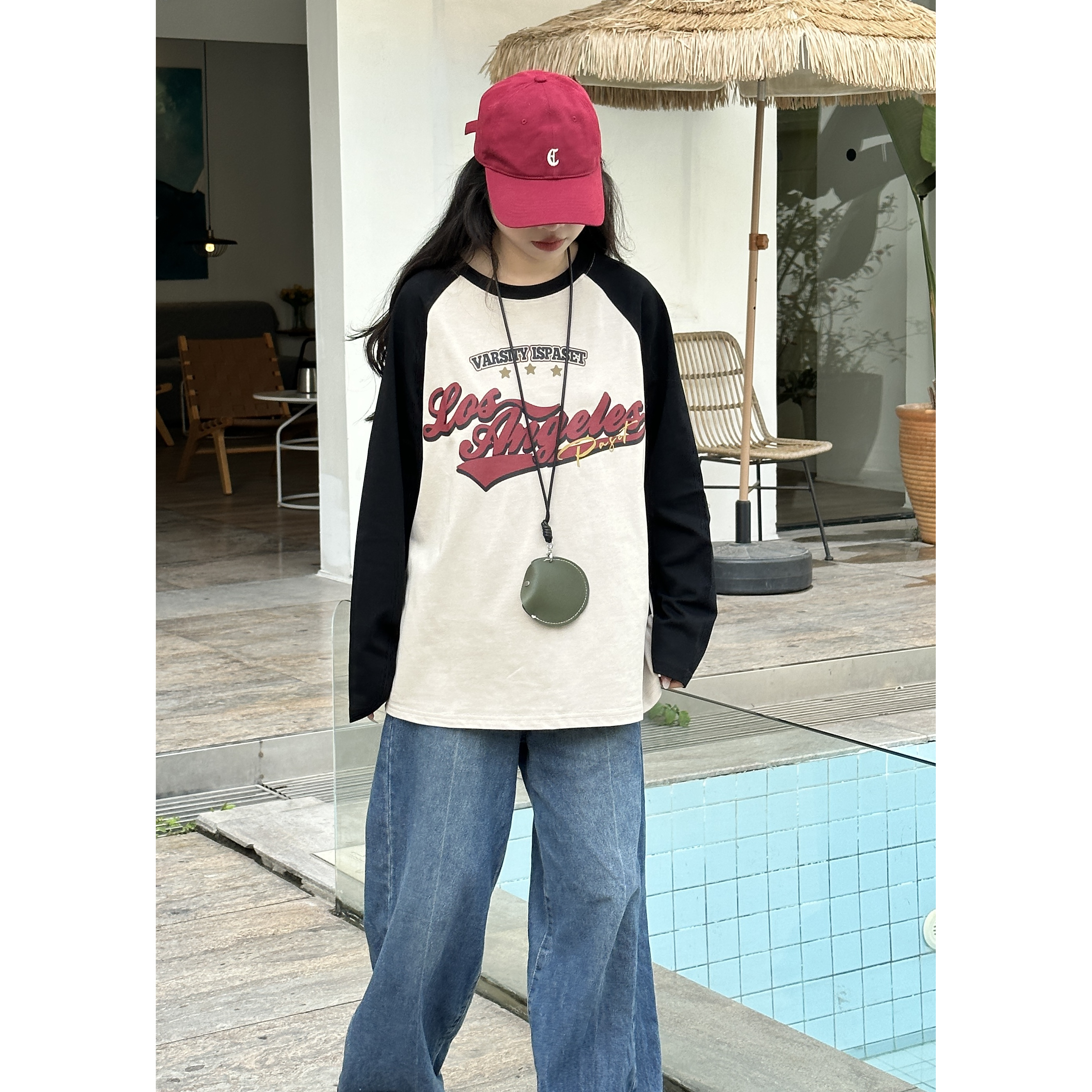 美式复古男女同款宽松秋冬外套长袖上衣皮衣夹克羽绒服羊羔毛外套