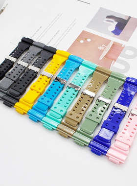 通用CASIO卡西欧表带GD120/GA-110/100/140 GD100亮面手表带男