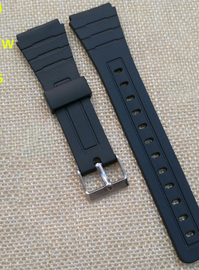 适用于F84/F91W/F94/F105替换树脂橡胶黑色透明手表链