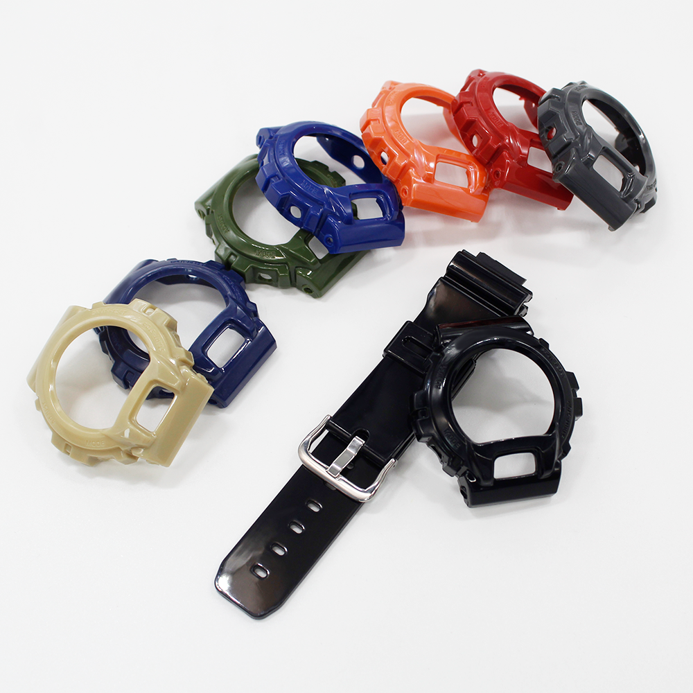 适配卡西欧亮面表壳DW-6900/6600/6930外壳树脂G-shock男款配件