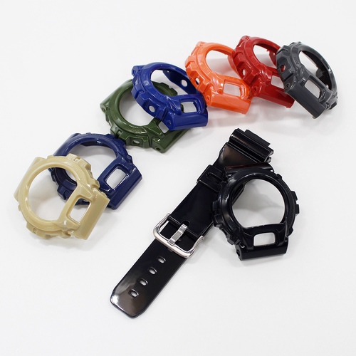 适配卡西欧亮面表壳DW-6900/6600/6930外壳树脂G-shock男款配件