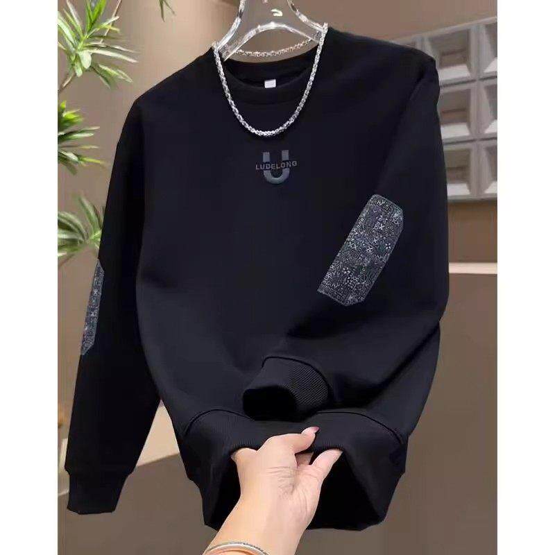 Home Daily~秋冬青少年卫衣韩版穿搭刺绣加绒打底衫男款加厚上衣