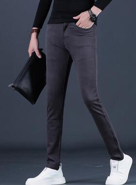 香港休闲裤男款秋季潮流时尚修身小脚厚款长裤子潮牌显瘦2025男裤