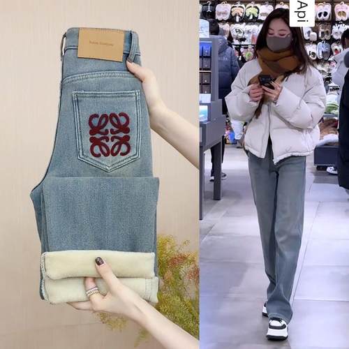 高端牛仔裤女2025年春秋新款浅色窄版阔腿裤高腰显瘦宽松直筒裤子