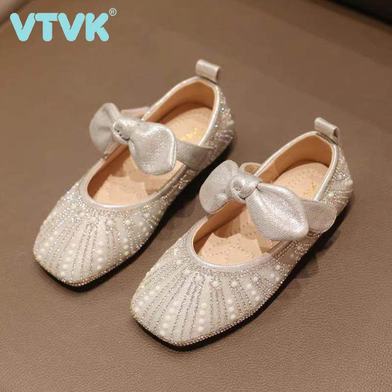 VTVK女童公主鞋春秋水晶鞋皮鞋2025新款女孩儿童软底蝴蝶结单鞋,童鞋/婴儿鞋/亲子鞋,水晶/水钻鞋,淘宝优惠券,粉丝福利购,淘宝优惠卷