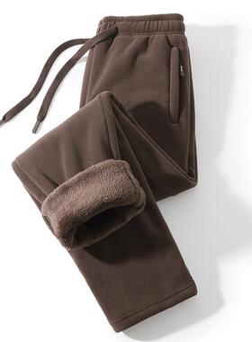 MAROLIO~奥粒绒裤子男款加绒加厚冬季棉裤户外防寒保暖运动休闲裤